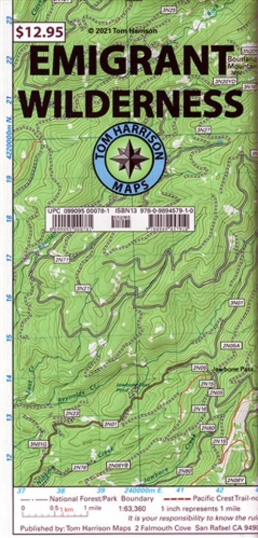 Emigrant Wilderness Trail Map