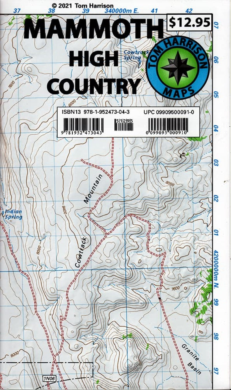 Mammoth High Country Hiking Map