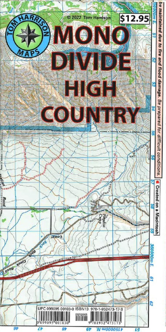 Mono Divide High Country trail map