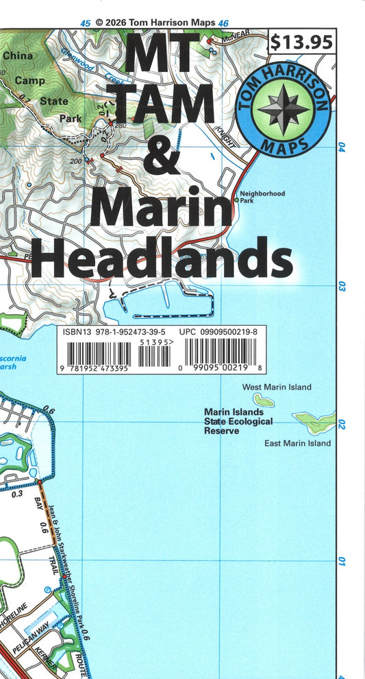 Mt Tam and Marin Headlands Map