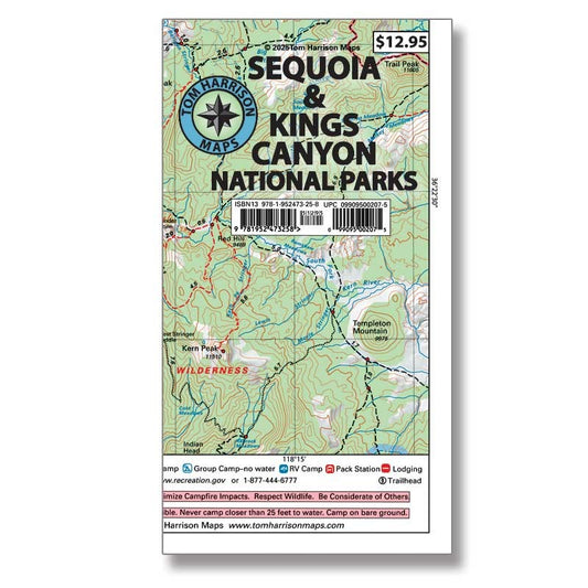 Sequoia & Kings Canyon National Parks Recreation Map