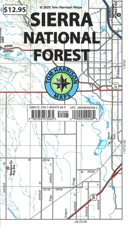 Sierra National Forest Hiking & Recreation map