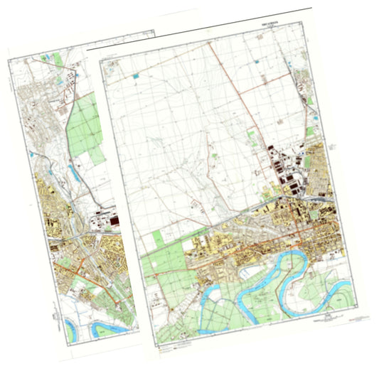 Tiraspol (Moldova) 2-Sheet Set - Soviet Military City Plans