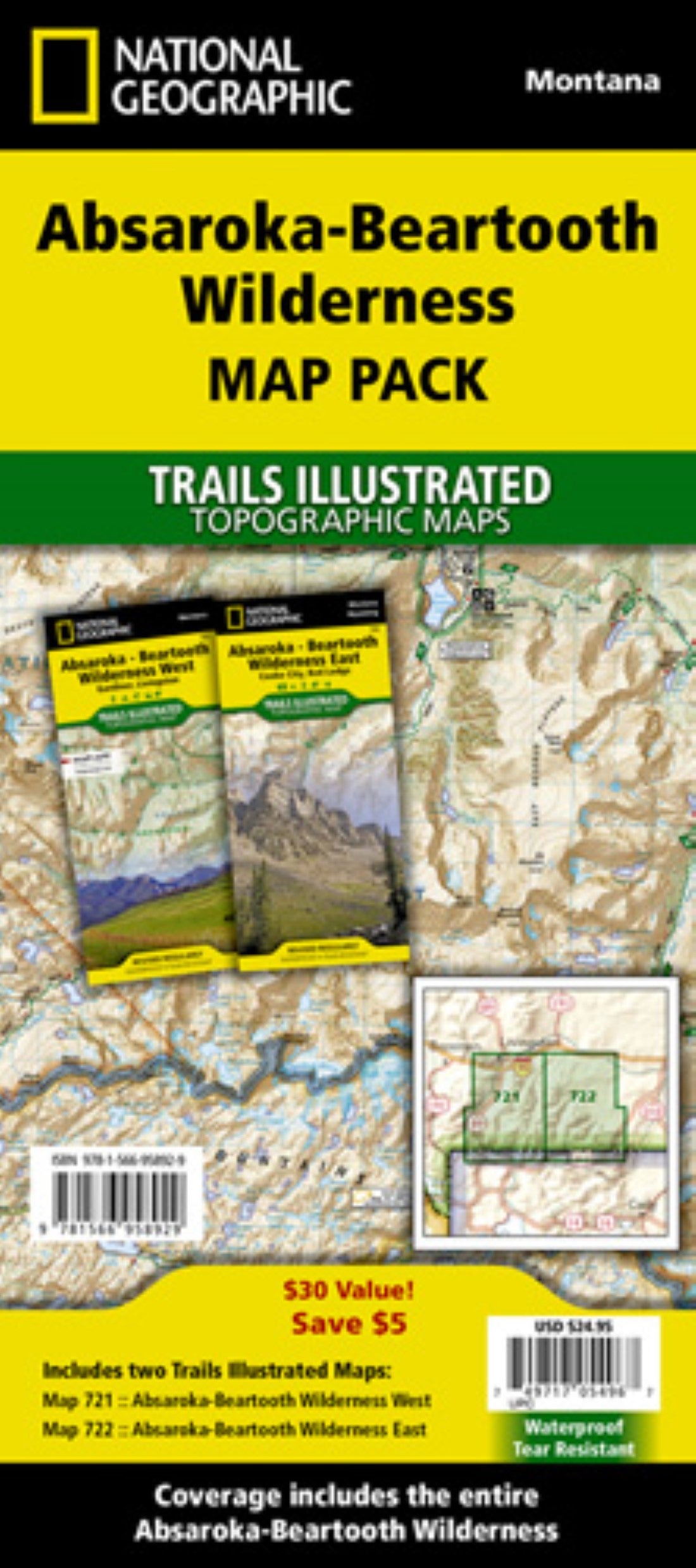 Absorka-Beartooth Wilderness [Map Pack Bundle] – Longitude Maps