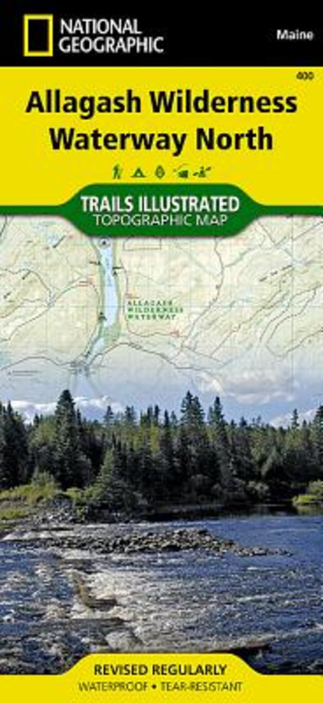 Allagash Wilderness Waterway, North, Maine, Map 400