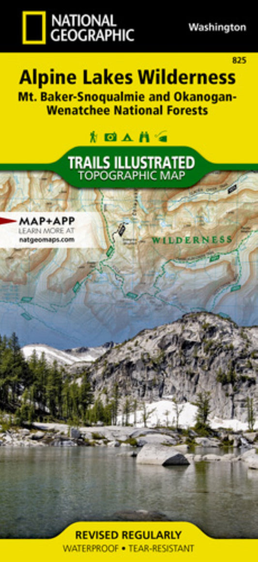 Alpine Lakes Wilderness, Washington, Map 825