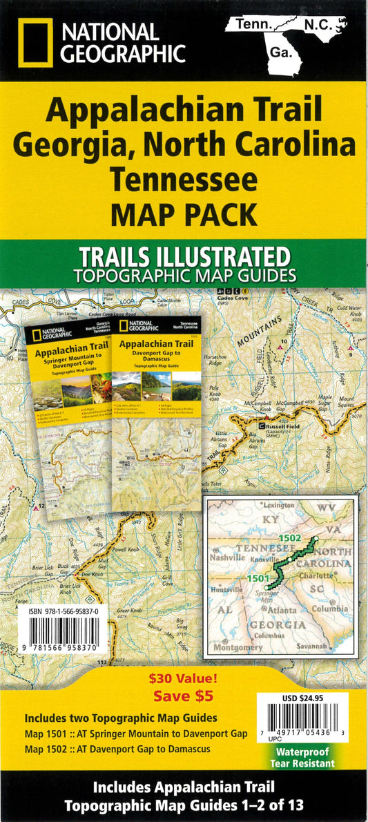 Appalachian Trail: Georgia, North Carolina, Tennessee [Map Pack Bundle]