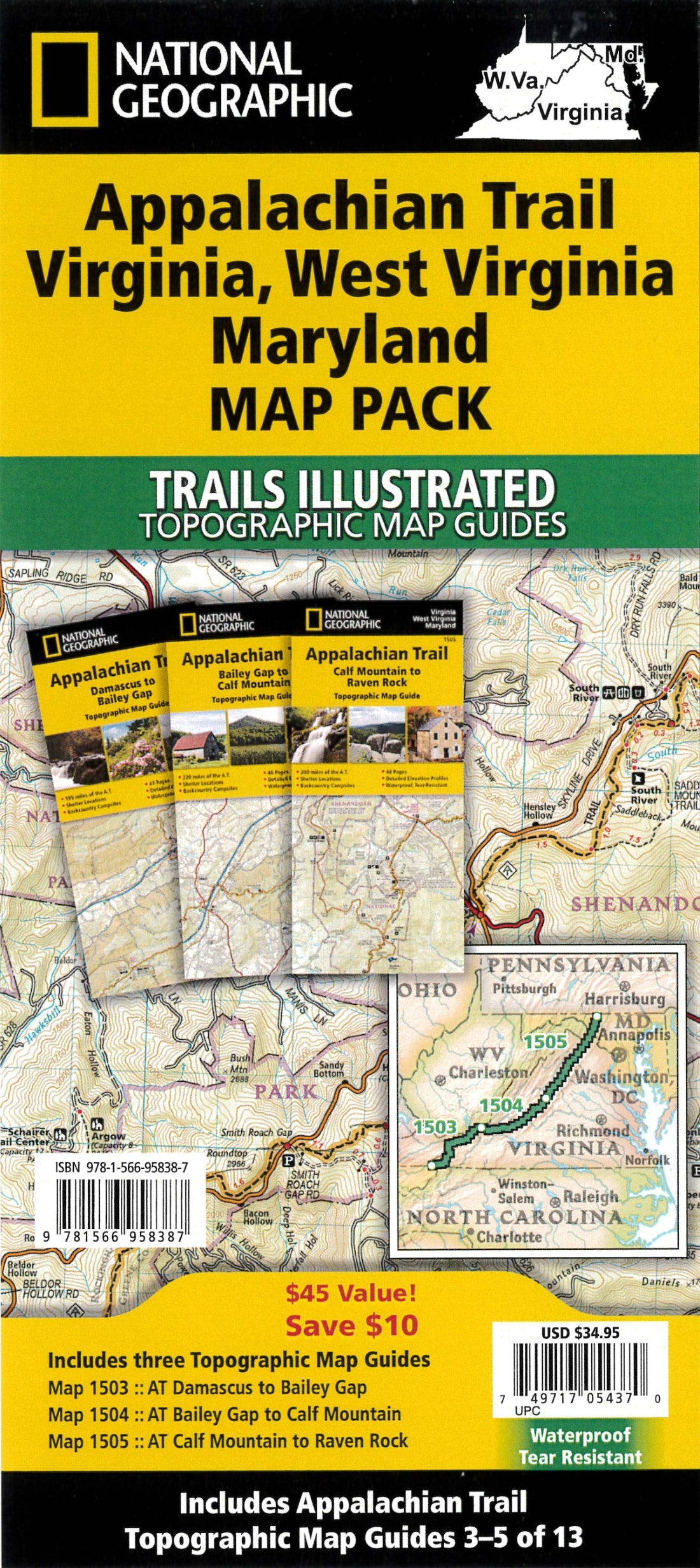 Appalachian Trail: Virginia, West Virginia, Maryland [Map Pack Bundle]