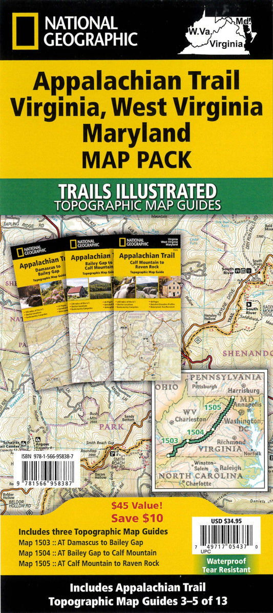 Appalachian Trail: Virginia, West Virginia, Maryland [Map Pack Bundle]