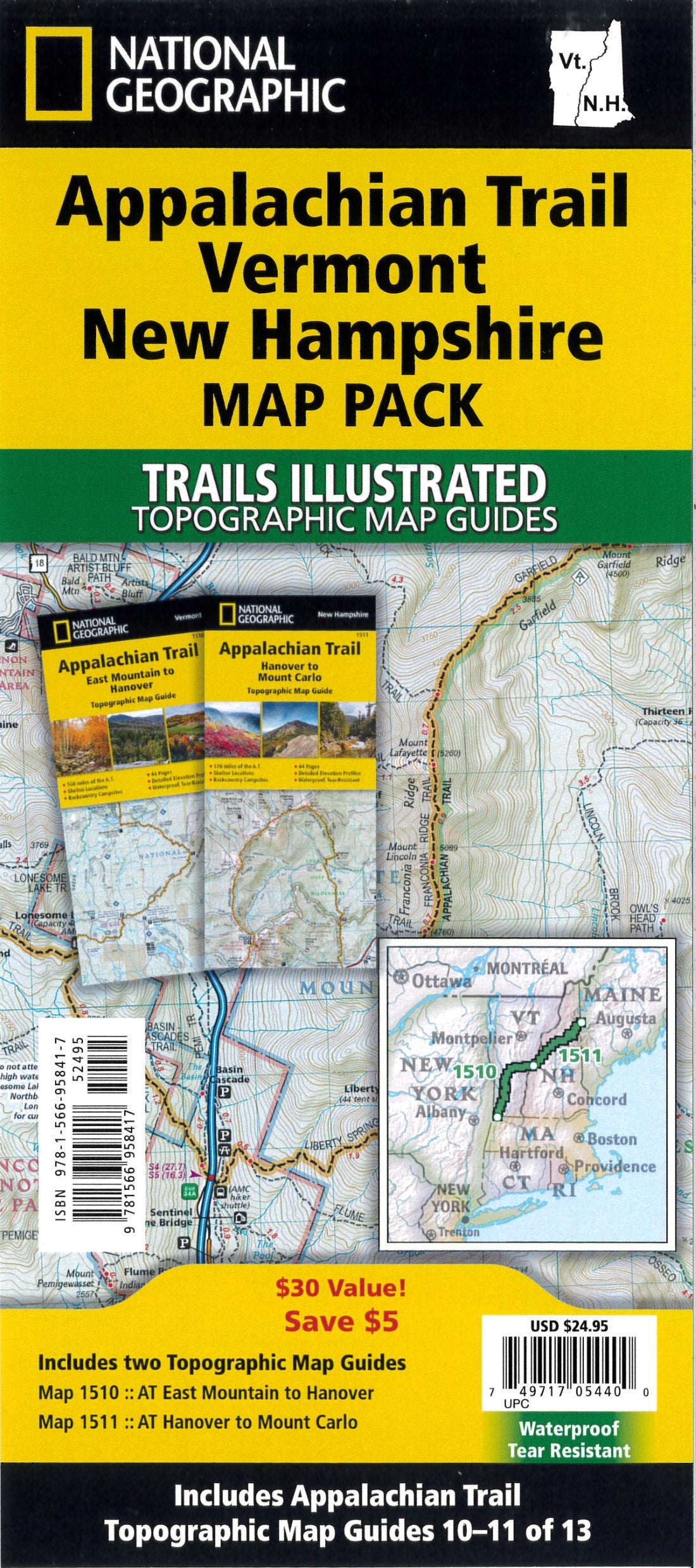 Appalachian Trail: Vermont, New Hampshire [Map Pack Bundle]