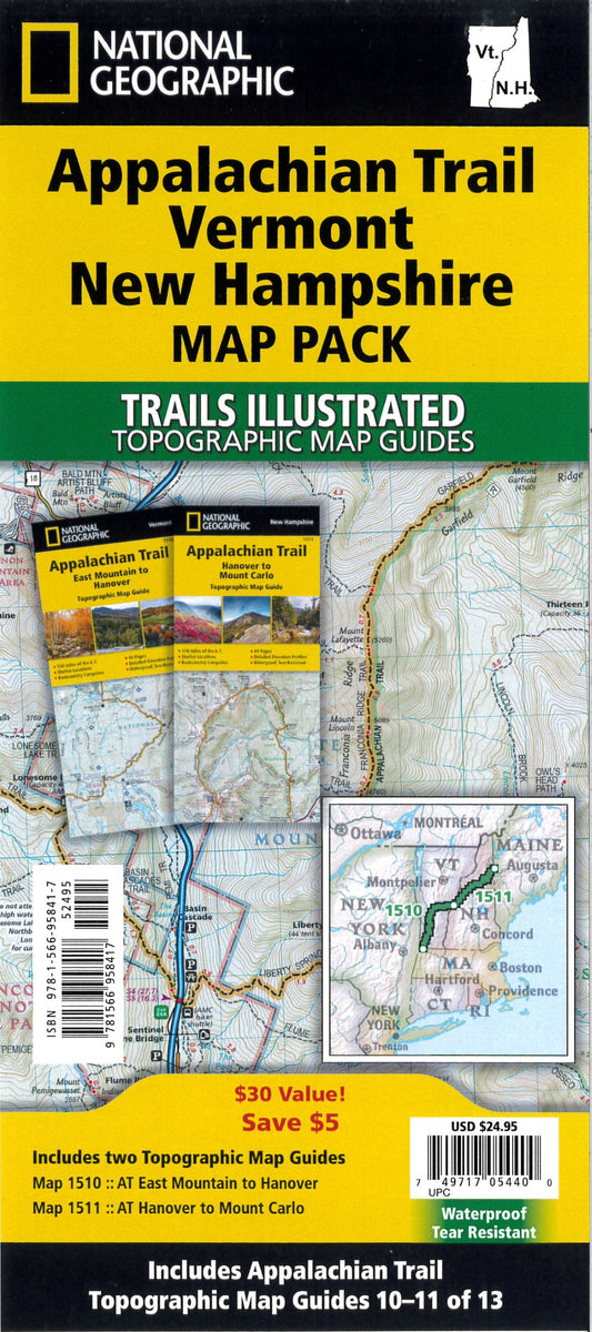 Appalachian Trail: Vermont, New Hampshire [Map Pack Bundle]