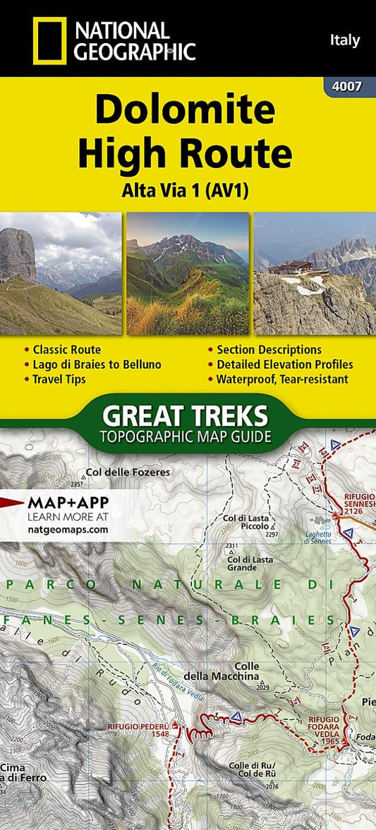 Dolomite High Route Map [Alta Via 1] Trails Illustrated Map (4007)