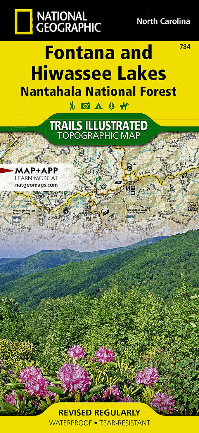 Fontana & Hiwasee Lakes : Nantahala National Forest : North Carolina, USA Trails Illustrated Topographic Map