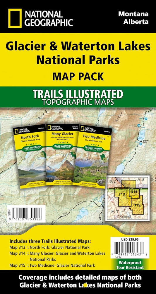 Glacier & Waterton Lakes National Parks : map pack