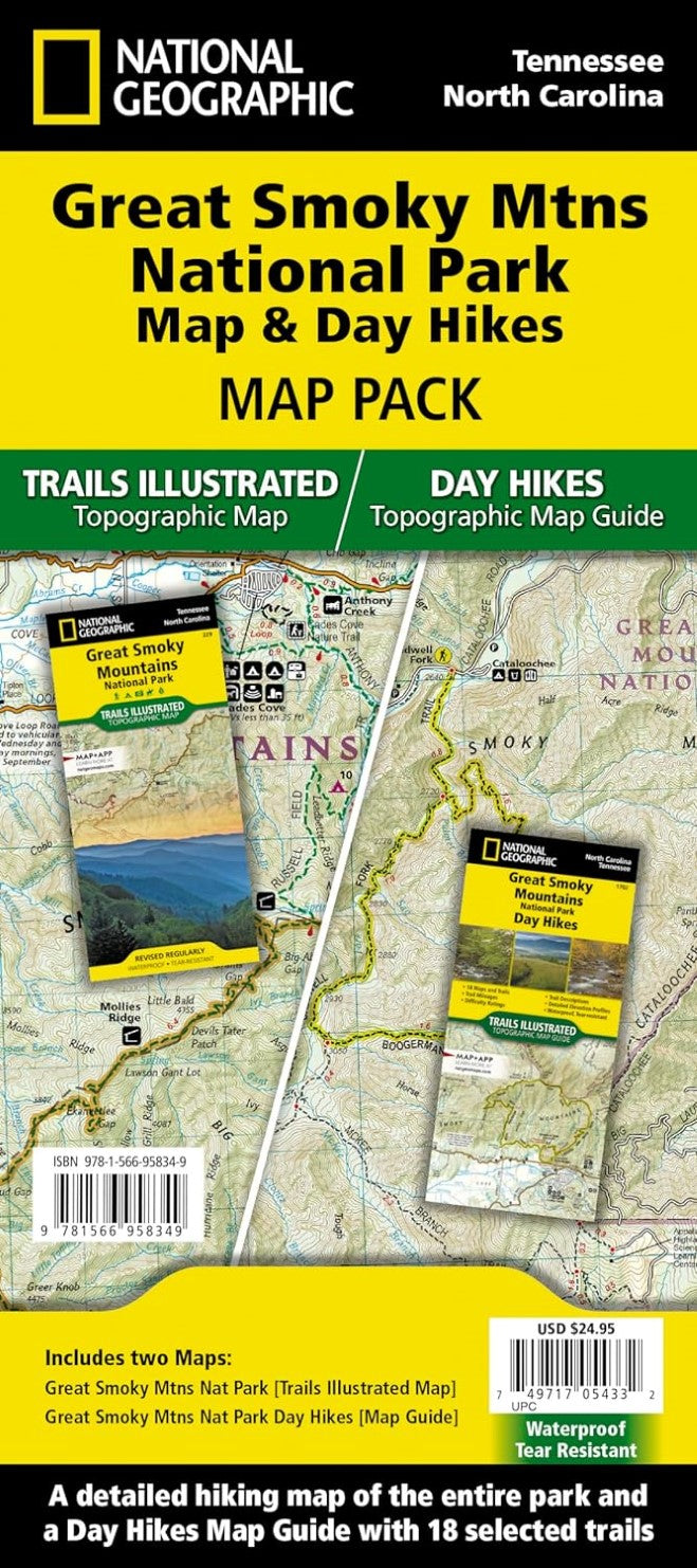 Great Smoky Mountains National Park Map & Day Hikes [Map Pack Bundle]