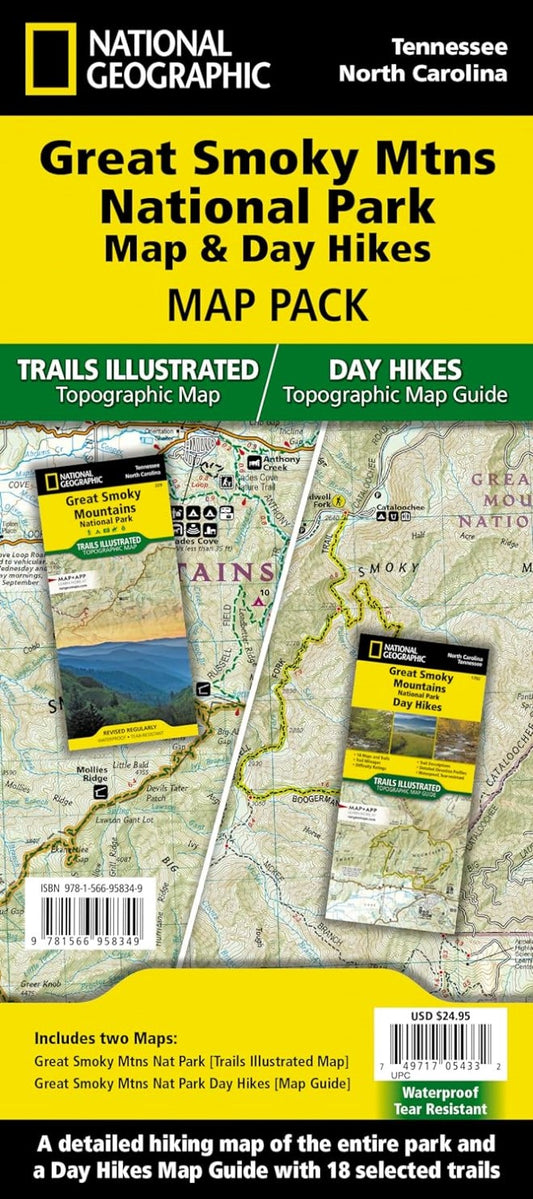 Great Smoky Mountains National Park Map & Day Hikes [Map Pack Bundle]
