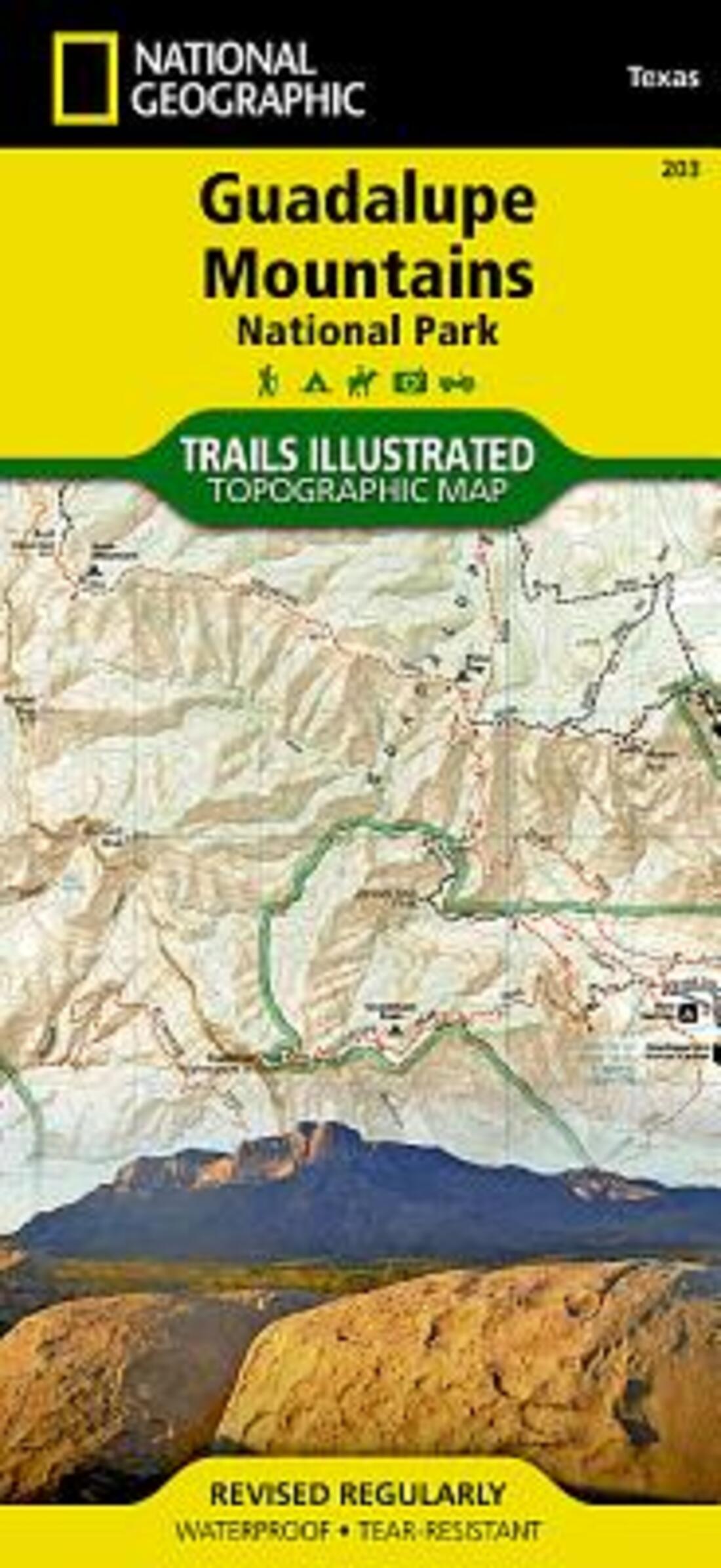 Guadalupe Mountains National Park, Map 203