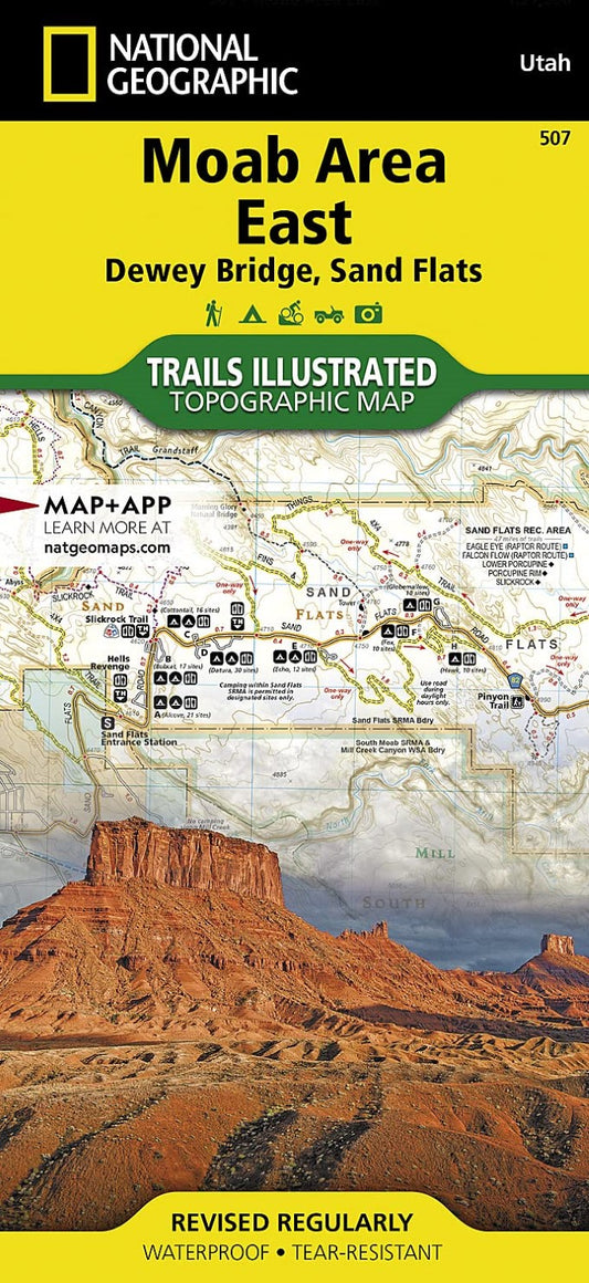 Moab Area East: Dewey Bridge, Sand Flats Map, 507