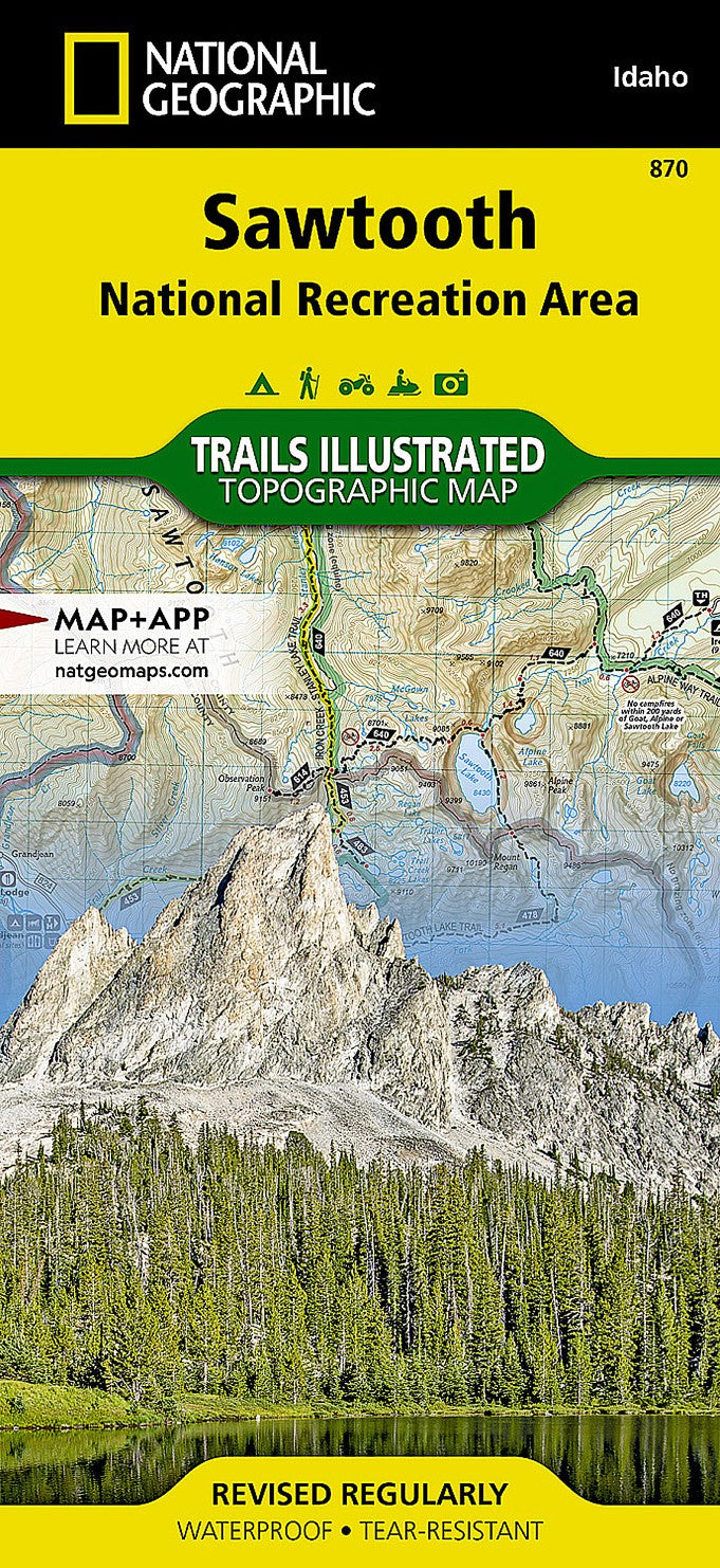 Sawtooth National Recreation Area Trails Illustrated Topographic Map
