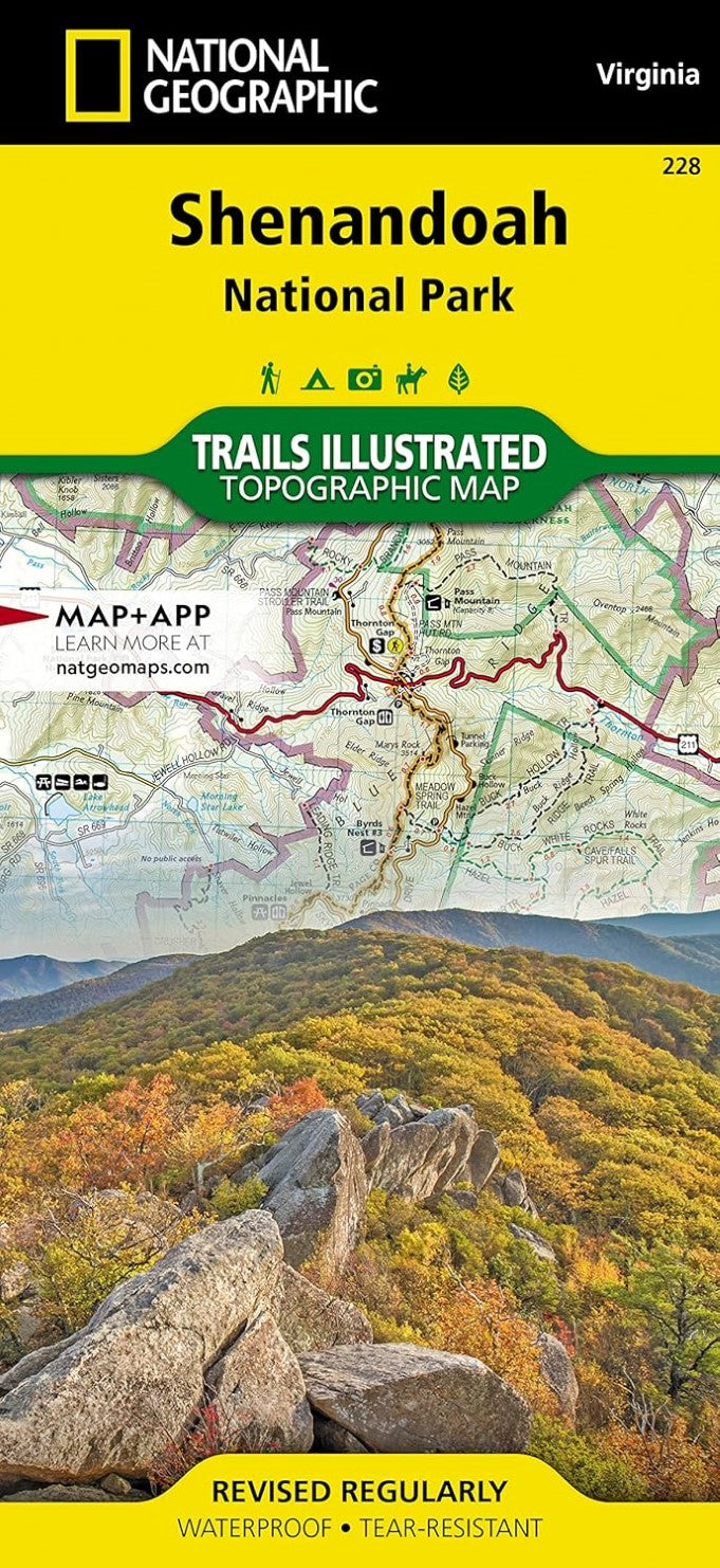 Shenandoah National Park Trails Illustrated Map