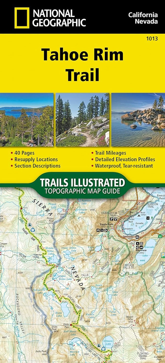 Tahoe Rim Trail Trails Illustrated Map