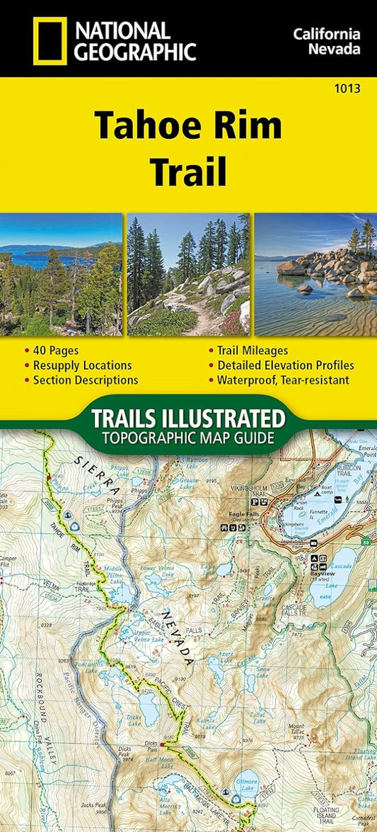 Tahoe Rim Trail Trails Illustrated Map