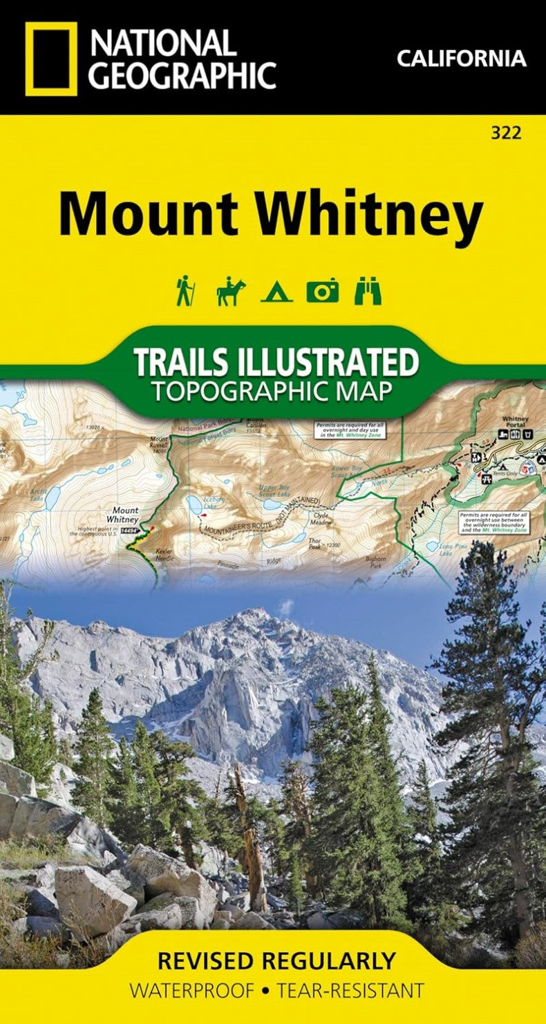 Mount Whitney Trails Illustrated Topographic Map