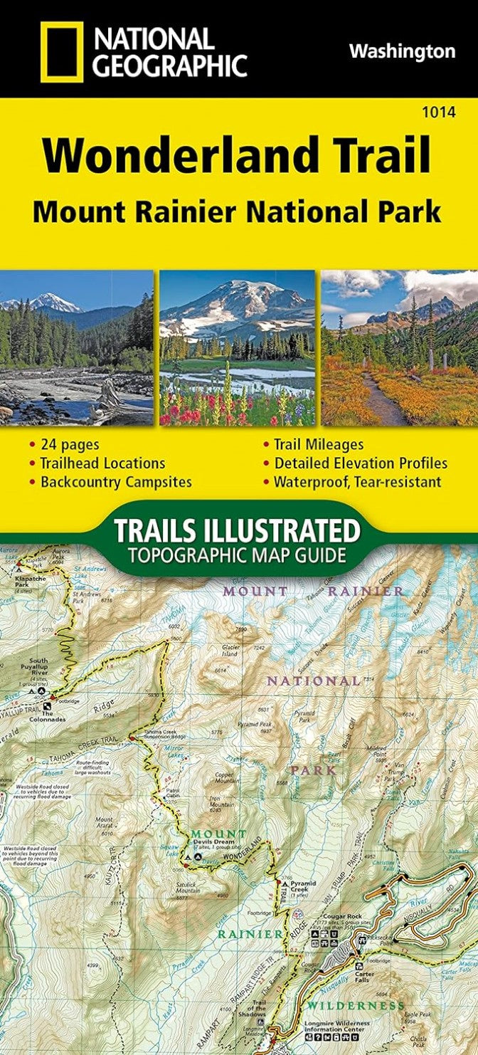 Wonderland Trail Trails Illustrated Map