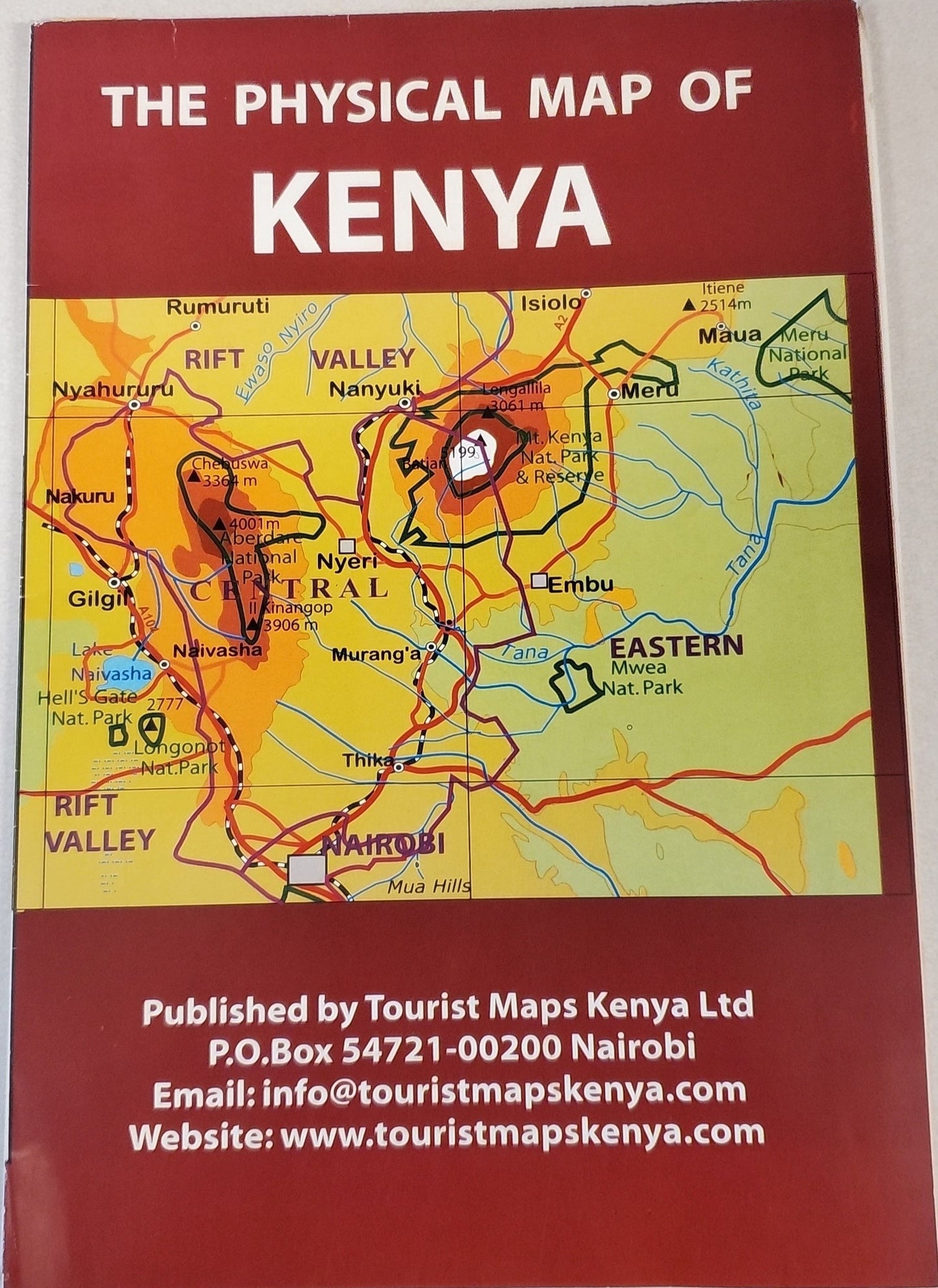 The Physical Map of Kenya