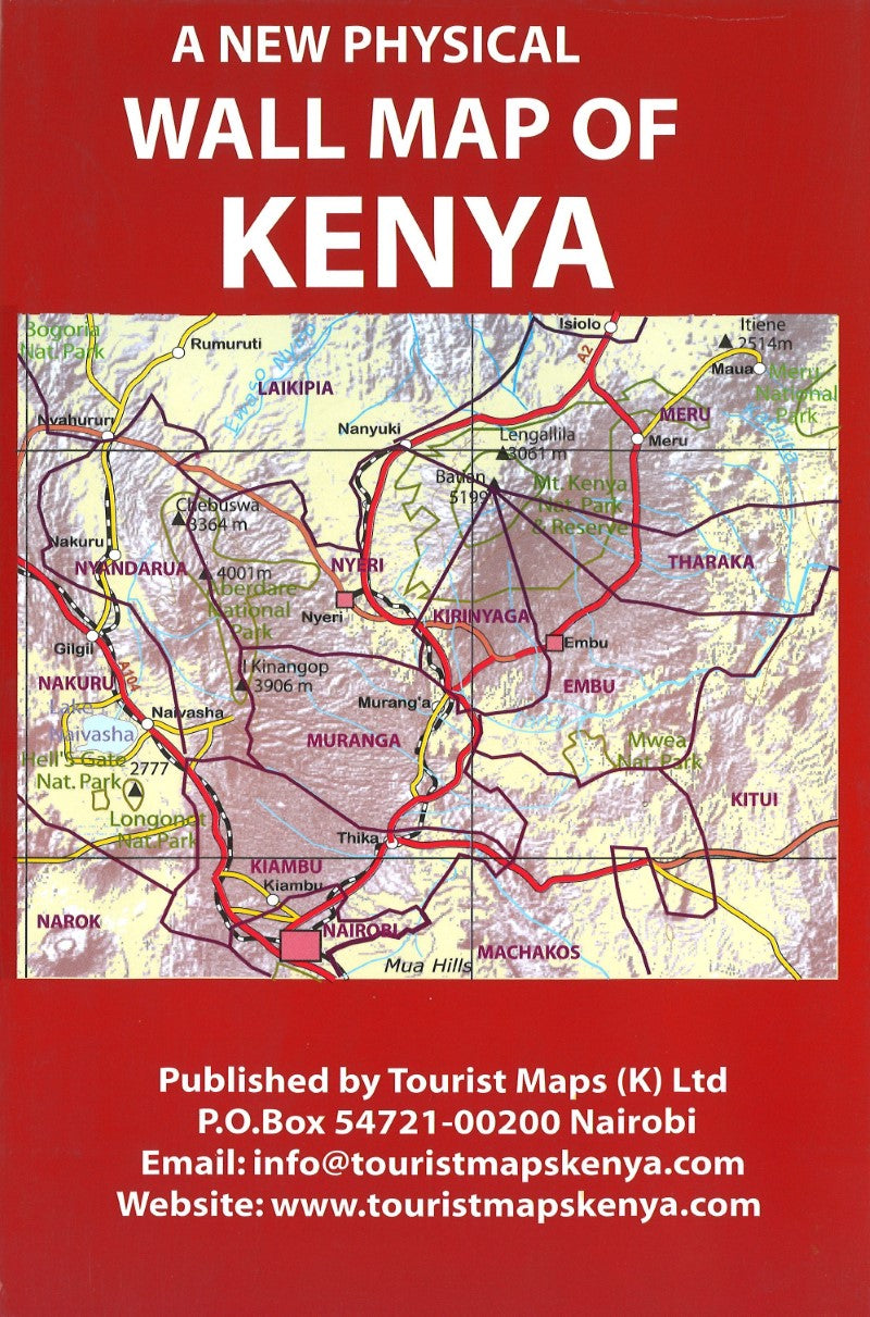 A New Physical Wall Map of Kenya