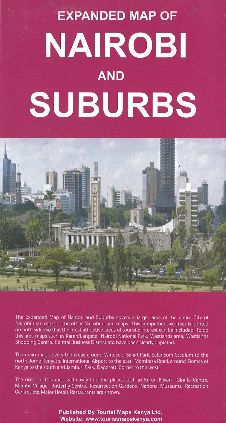 A New Nairobi Road Expanded Map of Nairobi and Suburbs