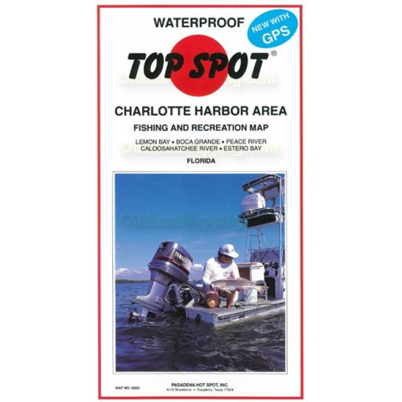 Top Spot Fishing Map N203, Charlotte Harbor Area