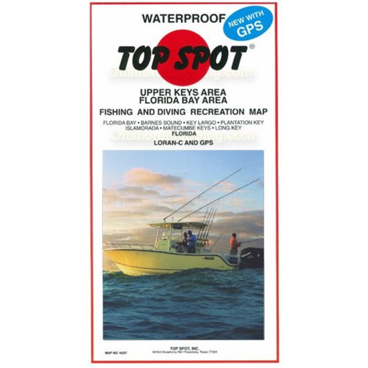 Top Spot Fishing Map N207, Florida Bay - Upper Keys Area