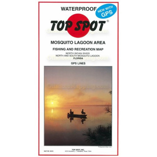 Top Spot Fishing Map N219, Mosquito Lagoon