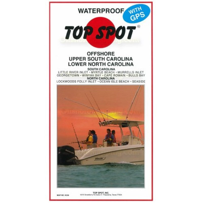 Top Spot Fishing Map N238, Carolina Offshore