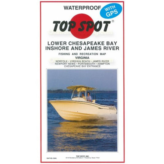 Top Spot Fishing Map N246, Virginia, Chesapeake Bay, James River Inshore