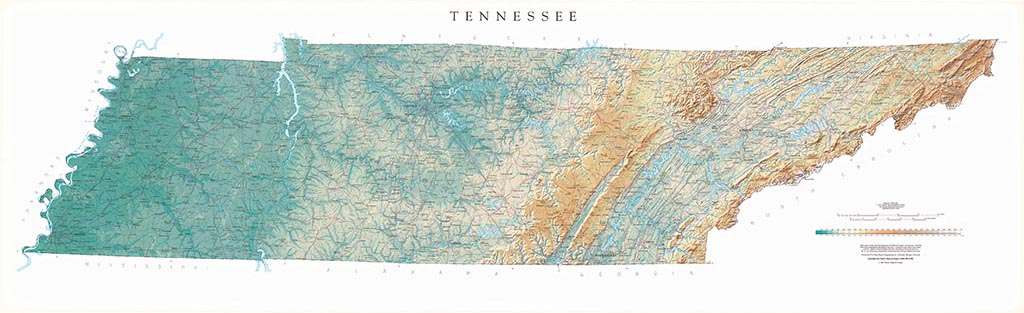 Tennessee [Physical, 21x65, Laminated]