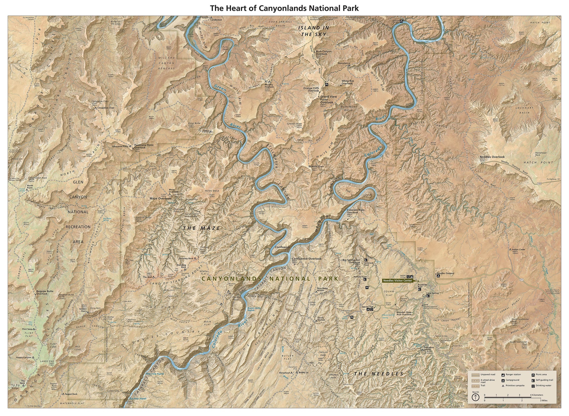 The Heart of Canyonlands National Park - Laminated