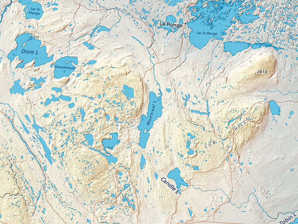 The Northern Plains Elevation Tints Fine Art Print Map