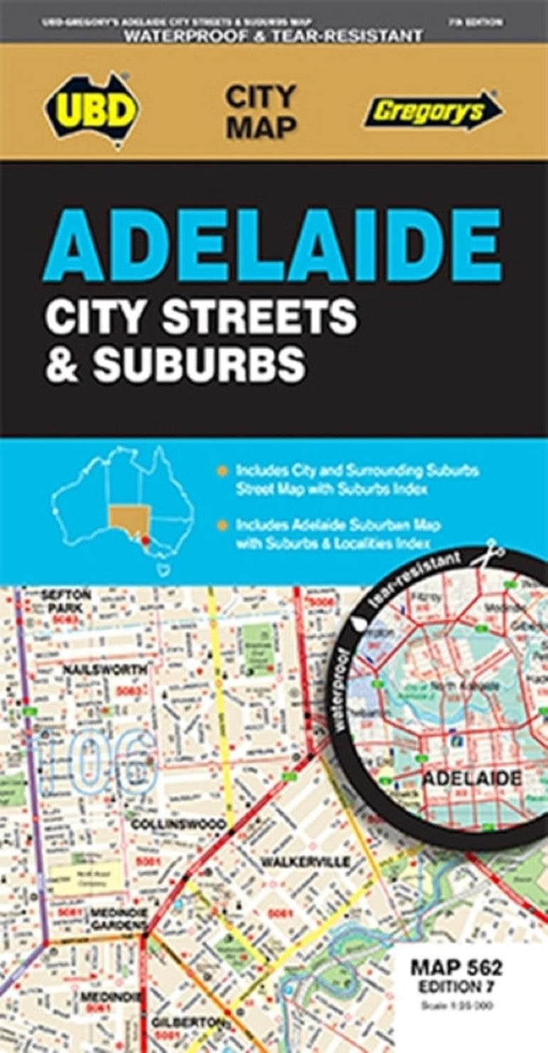 Adelaide Tourist Map.