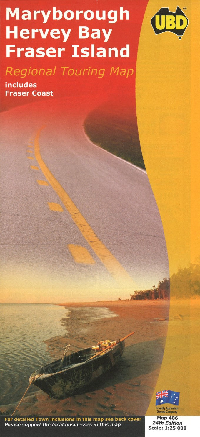 Maryborough, Hervey Bay, Fraser Island Regional Touring Map