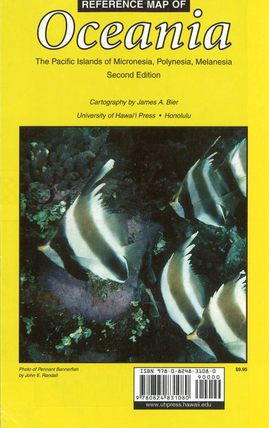 Reference Map of Oceania, The Pacific Islands of Micronesia, Polynesia, Melanesia