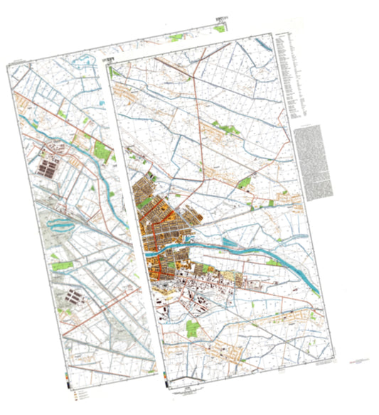 Urgench (Uzbekistan) 2-Sheet Set - Soviet Military City Plans