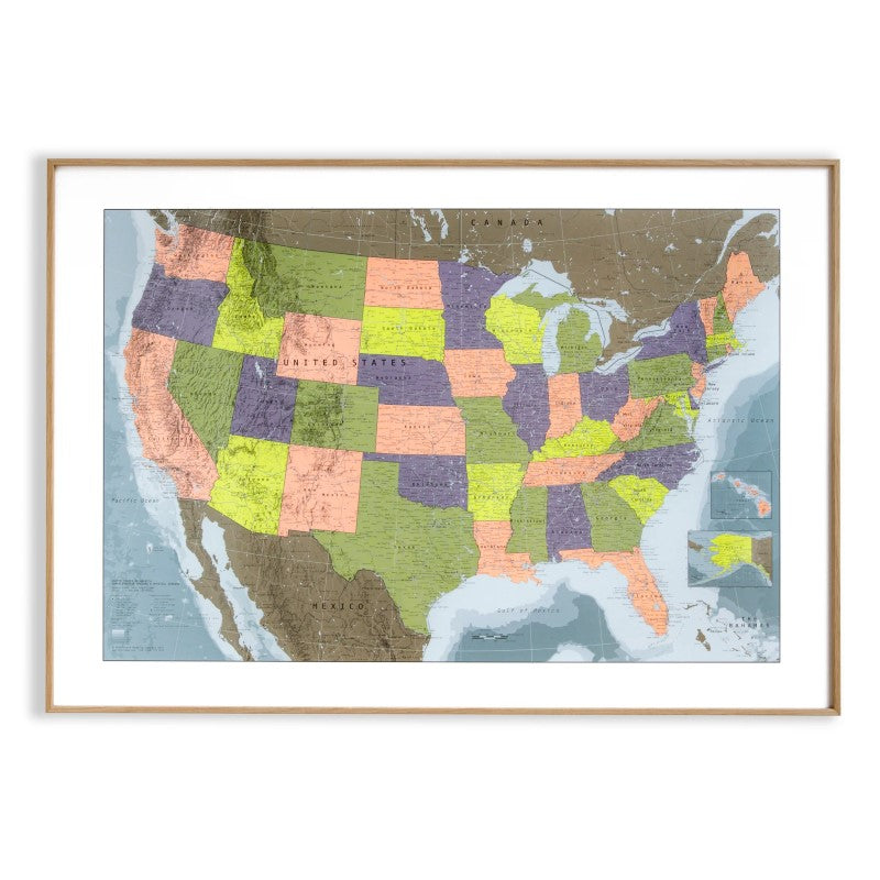 USA Map - Version 2 - Laminated