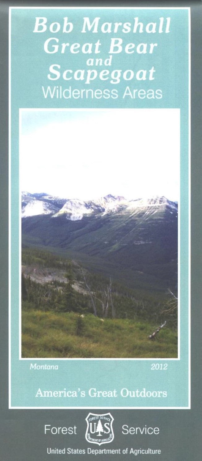 MT Bob Marshall, Great Bear National Forest map