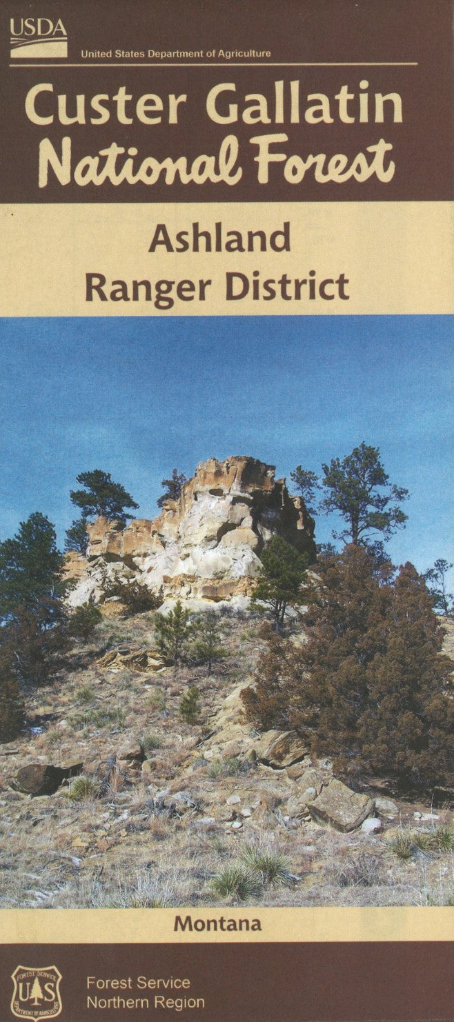 MT Custer National Forest - Ashland Ranger District map