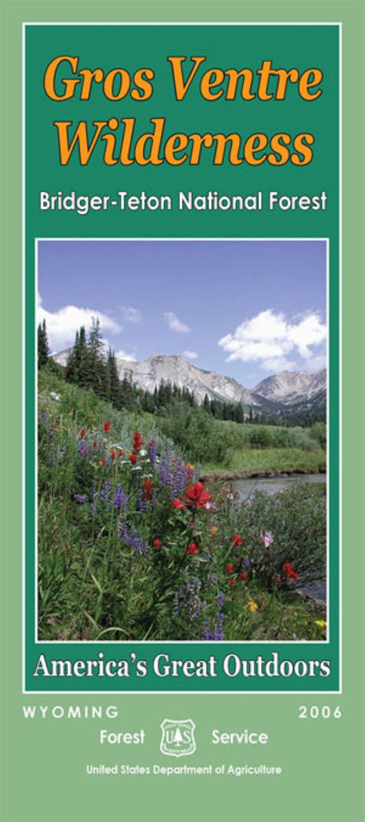 Gros Ventre Wilderness Map : Bridger-Teton National Forest