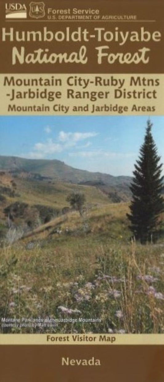 Humboldt-Toiyabe National Forest - Mountain City and Jarbidge Ranger Districts, Nevada Forest Visitor Map