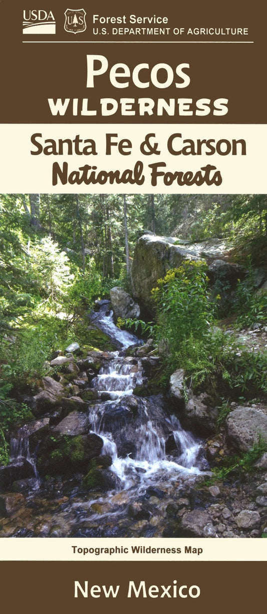 Pecos Wilderness - Santa Fe, Carson National Forests, NM Visitor Map