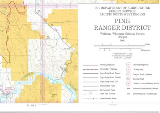 WALLOWA-WHITMAN NF, PINE RD, OR